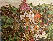 Egon Schiele Landscape at Krumau oil painting on canvas
